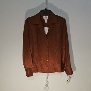 Talbots Copper Long Sleeve Button Down Shirt (1192)